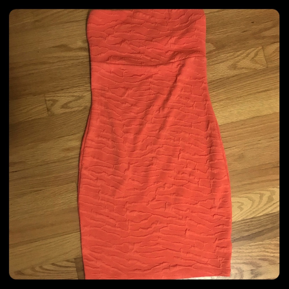 Strapless mini dress